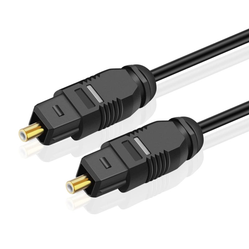 TNP Products TNP Digital Optical Audio Cable 6 Feet S/PDIF Fiber Optic Cable Toslink TV Optical Cable for Soundbar, Home Theater, Speaker Wire, TV, PS4, Xbox Male to Male Gold Connectors Cord| - Image 2